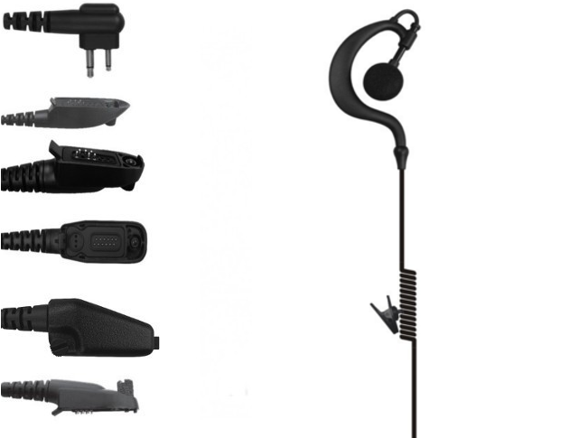 G Shape with Inline PTT for Motorola Radios DP3000 - DP4000