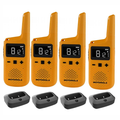 Motorola Walkie Talkie TLKR T72 Two Way Radio  - Quad Pack