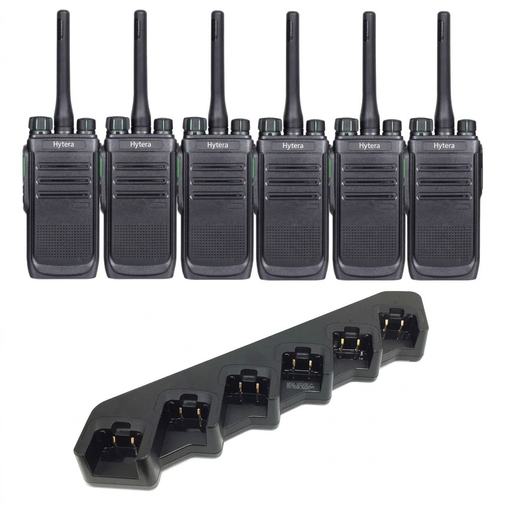Hytera BD505 UHF/VHF Digital Two Way Radio - Six Pack