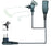 Acoustic tube earpiece with straight cable, Mic and lapel PTT