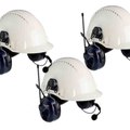 3M Peltor PMR446 Litecom Two Way Radio Headset Helmet Version - Triple Pack