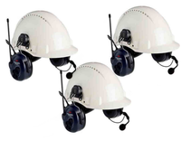 3M Peltor PMR446 Litecom Two Way Radio Headset Helmet Version - Triple Pack