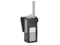 Motorola DP4000 PMLN5838A Hard Leather Carry Case with 3" Fixed Belt Loop for Display Radio