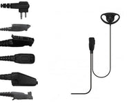 D Shape with Inline PTT and Lapel Mic For Motorola Kenwood Icom & Vertex Radios