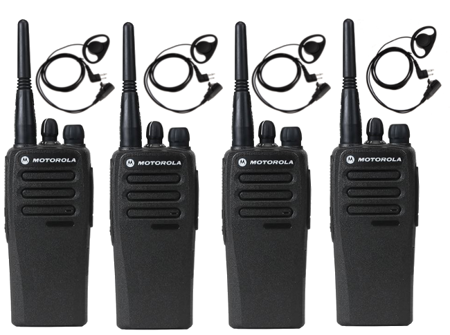 Motorola DP1400 Digital Portable Two Way Radio Quad Pack
