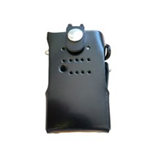 Peter Jones Hard Leather Case with D-Rings and Belt Loop For DP3441/e Motorola Two Way Radio