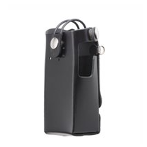 Peter Jones Hard Leather Case with D-Rings and Belt Loop For Motorola DP4400/e