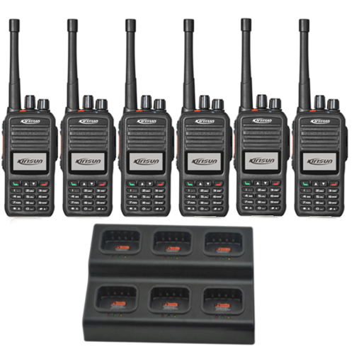 Kirisun DP480 Digital Portable Two Way Radio - Six Pack