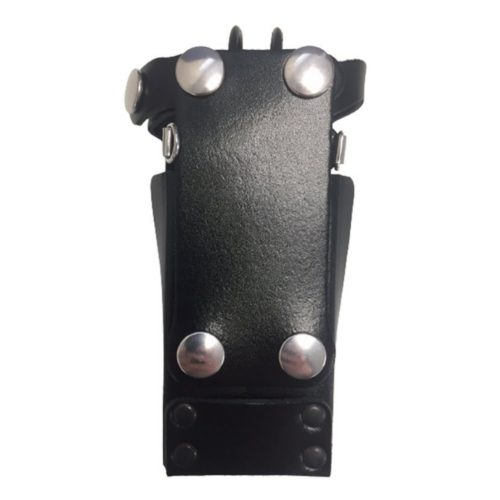 Peter Jones Hard Leather Case with D-Rings and Belt Loop - For DP4600/e Motorola Two Way Radio