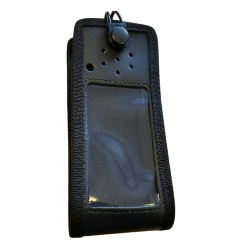 Peter Jones Soft Leather Case with D-Rings and Belt Loop - DP4800/e Motorola Two Way Radio