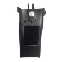 Peter Jones Hard Leather Case with D-Rings and Belt Loop - For DP4600/e Motorola Two Way Radio