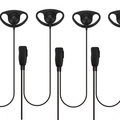 Quad Pack x4 D Shaped Earpiece with Inline PTT For Motorola XT420 & XT460 & R2 & DP1400