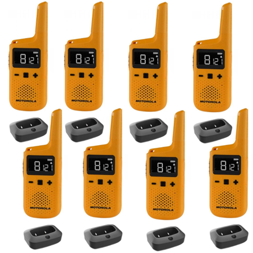 Motorola Walkie Talkie TLKR T72 Two Way Radio  - Eight Pack