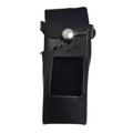Peter Jones Hard Leather Case with Flap, D-Rings and Belt Loop - For DP4600/e Motorola Two Way Radio