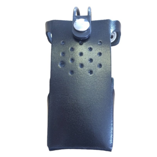 Peter Jones Hard Leather Case with D-Rings and Belt Loop For DP2400 Two Way Radio