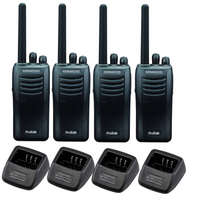 Kenwood TK-3501 Pro Talk Walkie Talkie Two Way Radio - Quad Pack