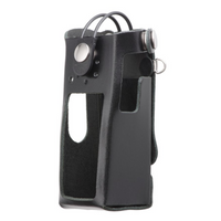 Peter Jones Hard Leather Case with D-Rings and Belt Loop - DP4800/e Motorola Two Way Radio
