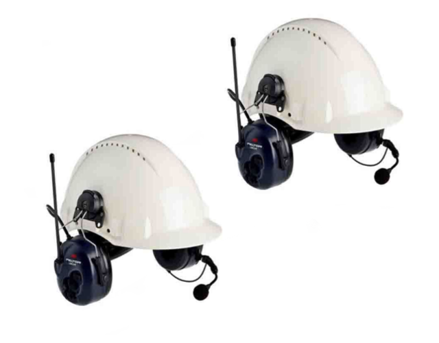3M Peltor PMR446 Litecom Two Way Radio Headset Helmet Version - Twin Pack