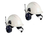 3M Peltor PMR446 Litecom Two Way Radio Headset Helmet Version - Twin Pack