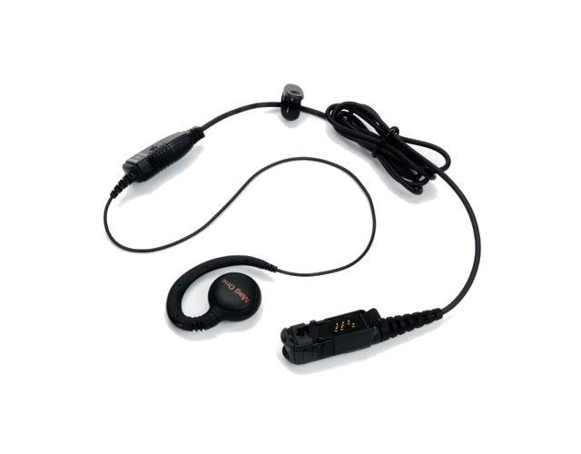 Motorola DP2400 / DP2600 / DP3441 Mag One G- Shaped Earpiece with in-line mic & PTT
