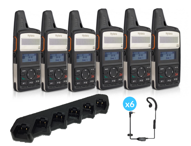 Hytera PD365LF Digital Walkie Talkie Radio - Six Pack