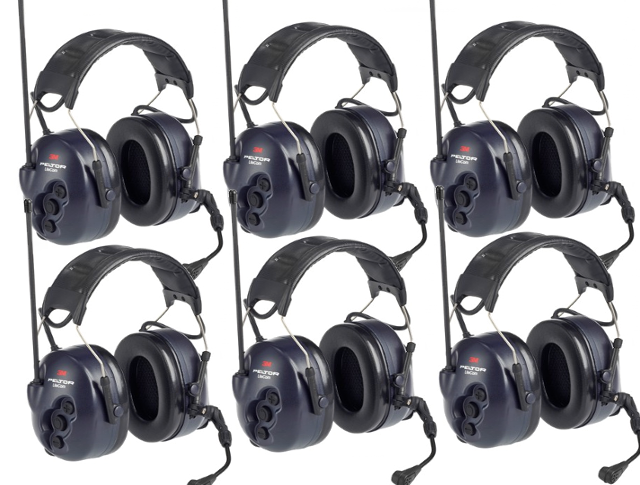 3M Peltor PMR446 Litecom Two Way Radio Headset - Six Pack