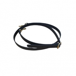 Peter Jones 5/8" High Quality Black Leather Shoulder Strap with Brass fittings