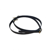 Peter Jones 5/8" High Quality Black Leather Shoulder Strap with Brass fittings