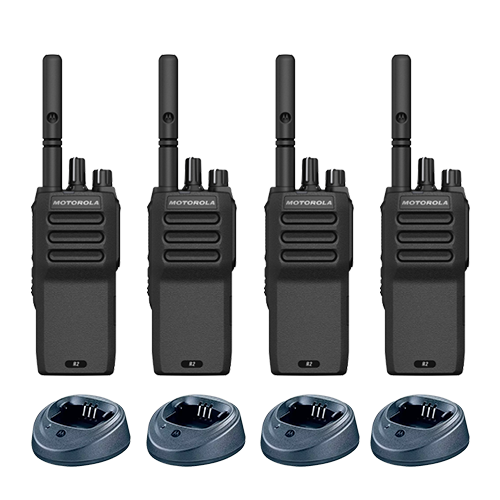 Motorola R2 Digital Two Way Radio - Quad Pack