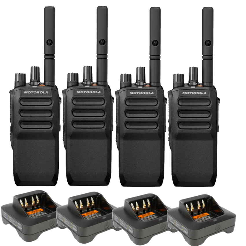 Motorola R5 NKP Version Portable Digital Two Way Radio - Quad Pack