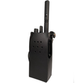 Peter Jones Hard Leather Case with Flap, D-Rings and Belt Loop - For R7 Series Motorola Two Way Radio (Large Battery)