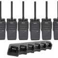 Hytera BD505LF Licence Free Digital Two Way Radio (Mult Charger) -  Six Pack