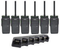 Hytera BD505LF Licence Free Digital Two Way Radio (Mult Charger) -  Six Pack