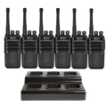 Kirisun DP405s Digital Licence Free PMR446 Two Way Radio - Six Pack