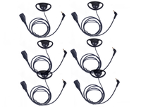 Multi 6 pack Motorola TLKR T62, XT180, XT185 & T82 Extreme  D Shaped Earpiece with Inline PTT