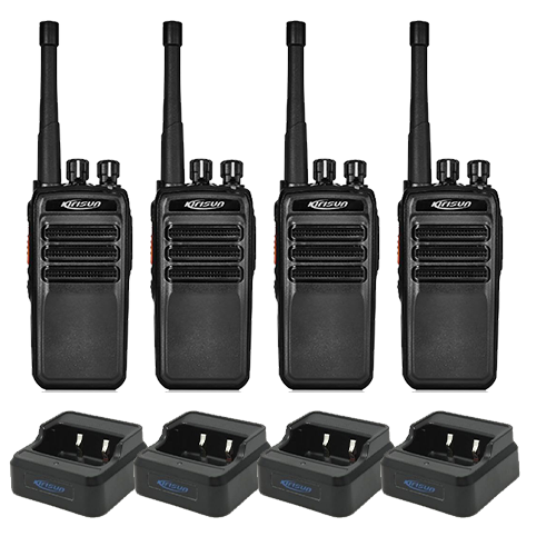 Kirisun DP405s Digital Licence Free PMR446 Two Way Radio - Quad Pack