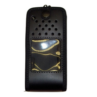 Peter Jones Soft Leather Case with D-Rings and Belt Loop -  For Motorola XT460 Two Way Radio